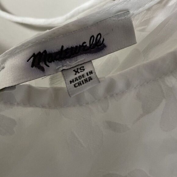 MADEWELL Cover-Up Women XS Floral Halter Midi Dress NEW Sheer Ivory NP247 - Picture 12 of 15
